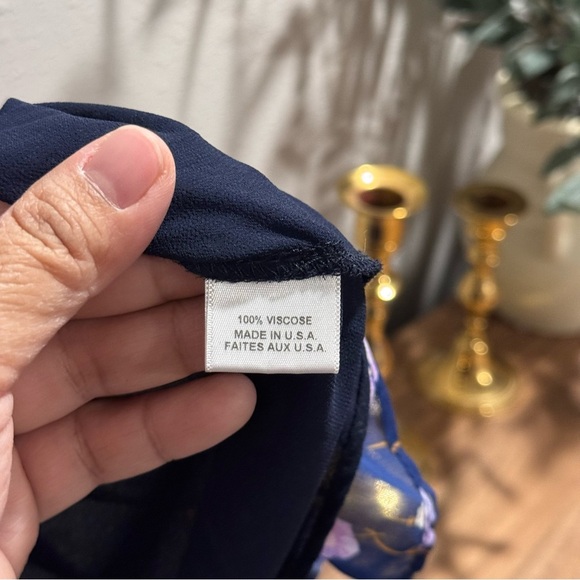 MISA Los Angeles Medium Floral Darcil Off Shoulder Tiered Ruffle Mini Dress - Picture 4 of 5